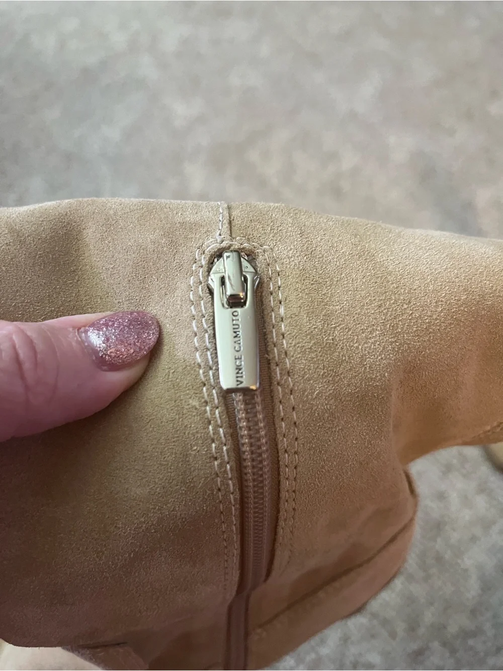 Vince Camuto Suede Over-the-Knee Boots in Camel